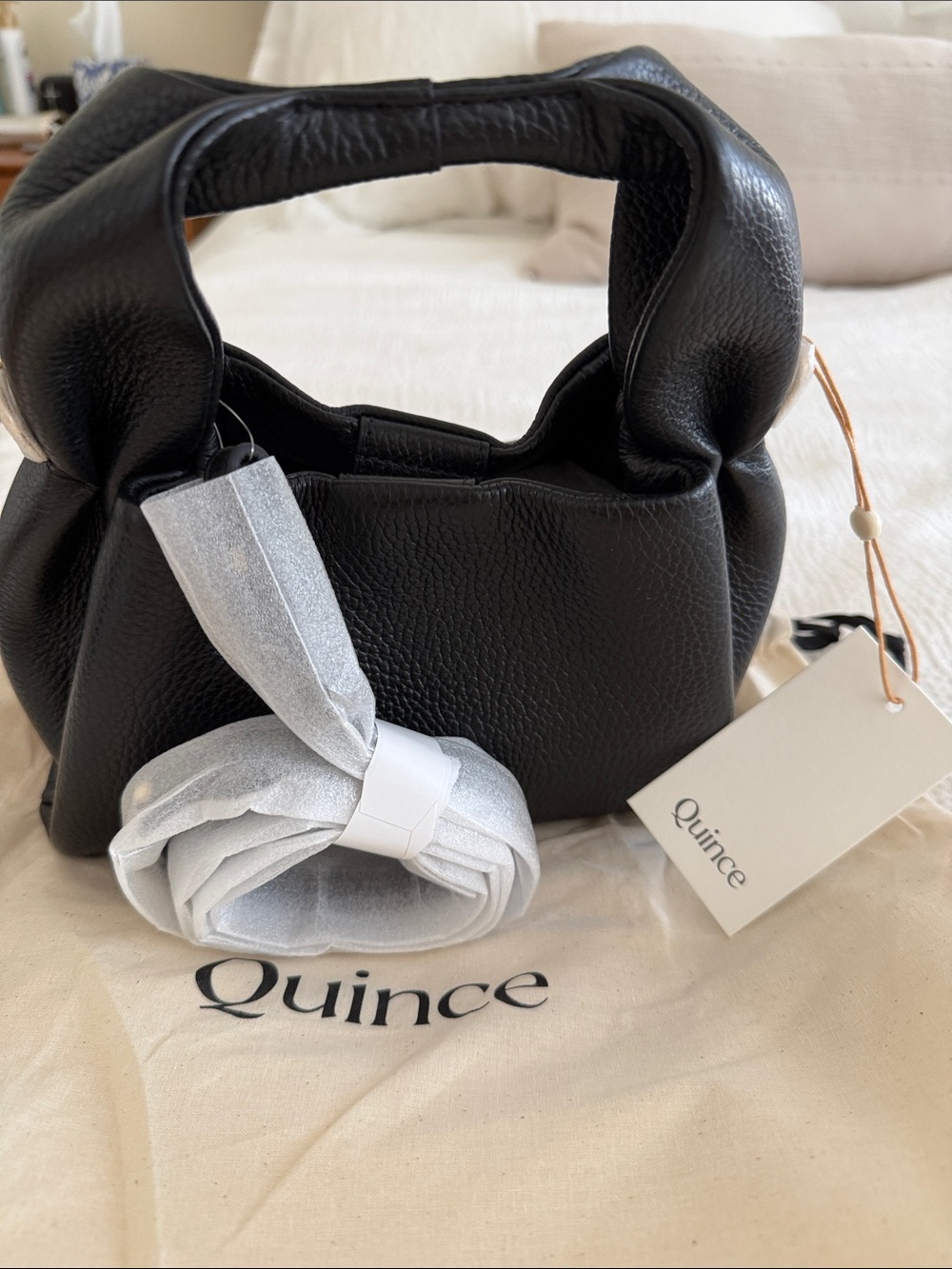 NWT Black Italian Leather Crossbody - Quince Kaia Bag - Picture 9 of 10